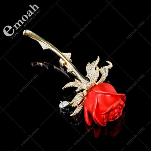 Ghim cài áo hoa hồng hàn quốc EC699